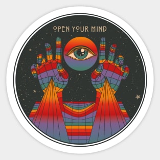 Open your Mind, Psychedelic Art Sticker